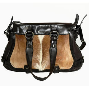 CELINE BROWN BY IVANA OMAZIC MOHAWK FUR BAG - AUTHENTIC
